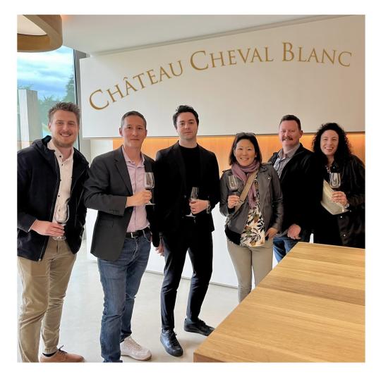 group photo at Chateau Cheval Blanc