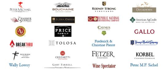 Logos of different wineries in Sonoma County