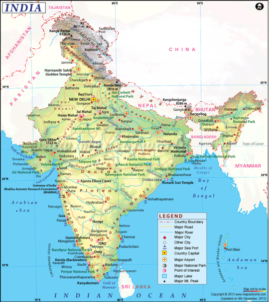 map of India