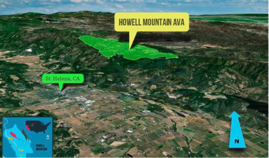 Howell Mountain AVA map