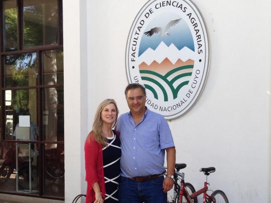 Dr. Liz Thach at the University of Cuyo