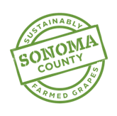 Sonoma County sustainably farmed grapes logo