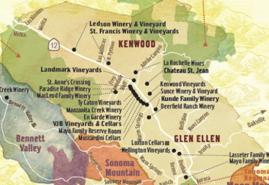 Kenwood wine map