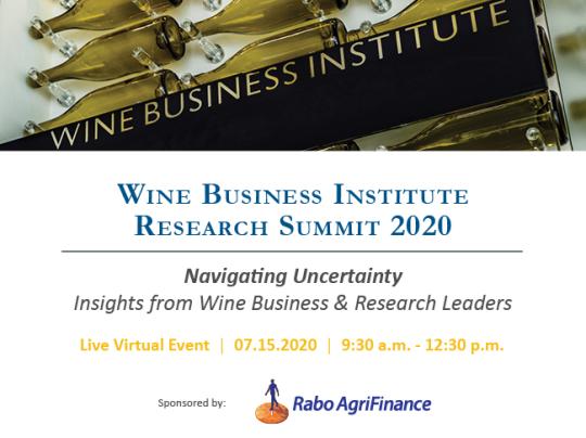 Wine Business Institute Research Summit invitation